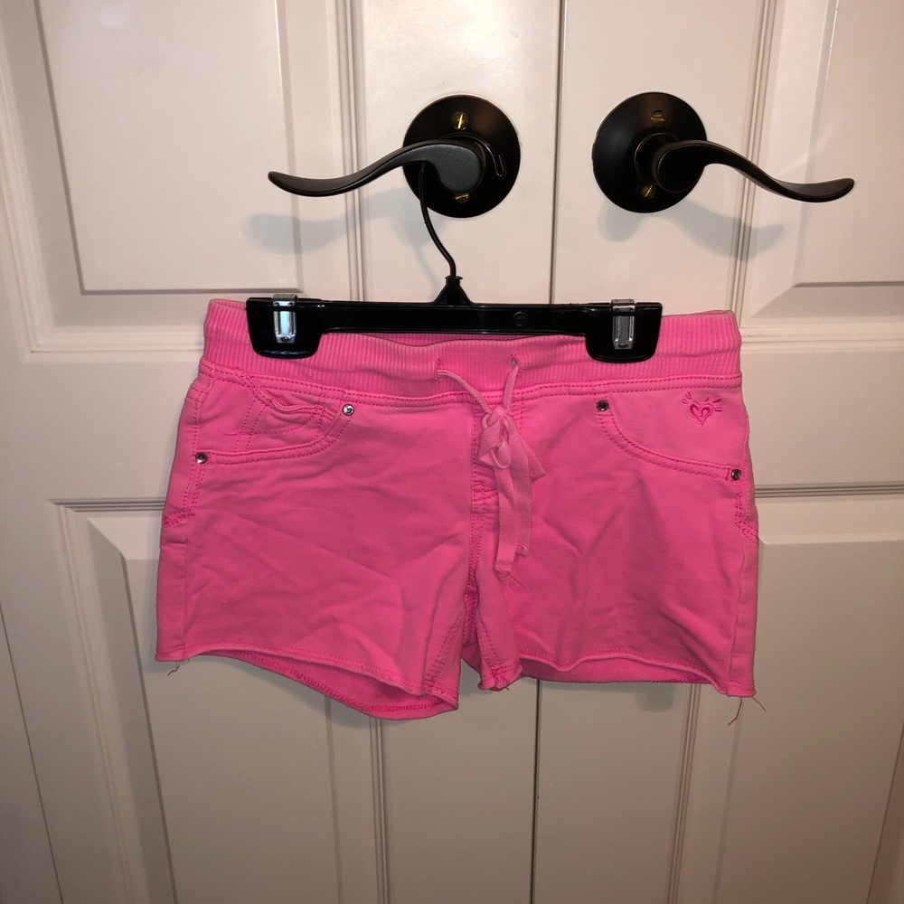 stretch jean shorts
